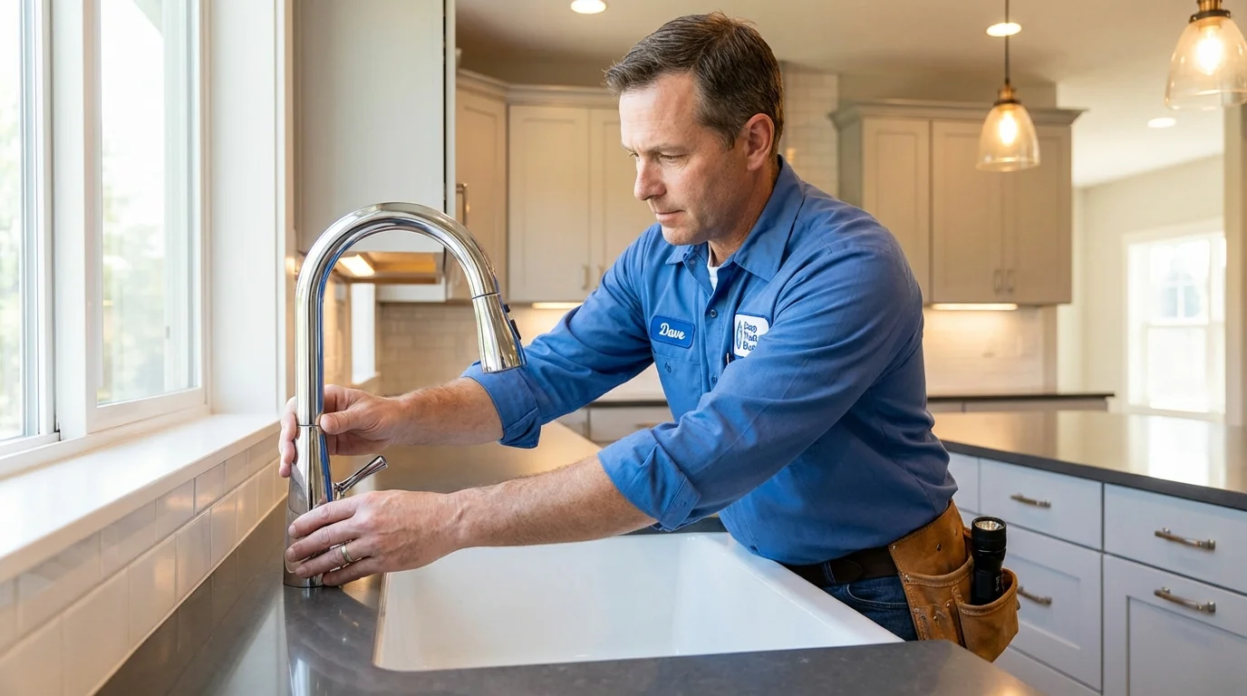 Kitchen faucet installation by Johns Plumbing LLC in Homer Glen